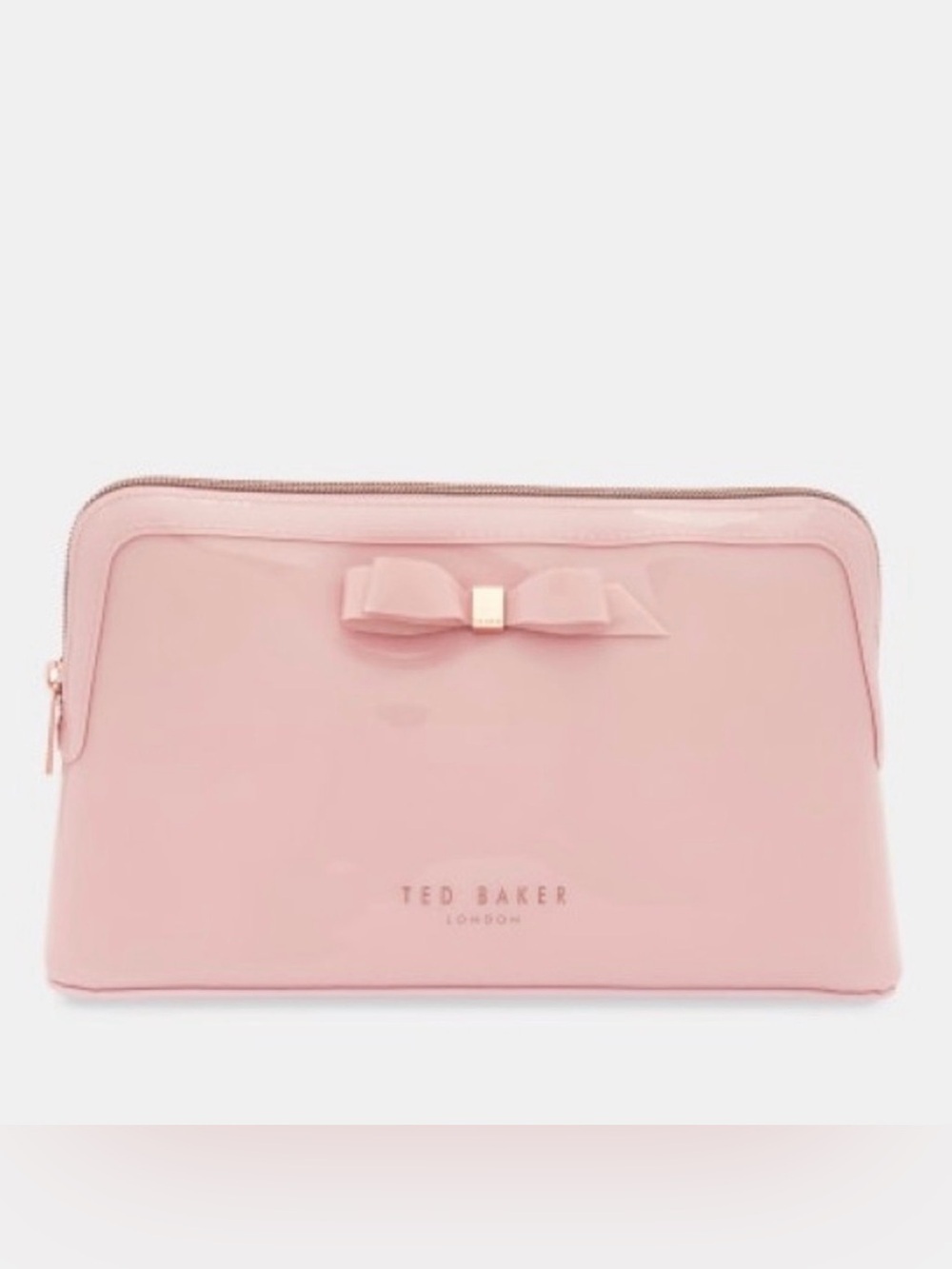 Ted Baker Soft Pink Bow Zip Cosmetic Case